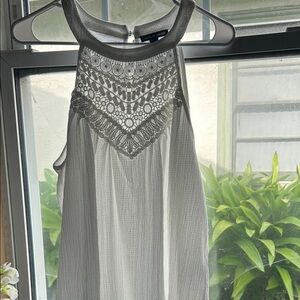 Cable & Gauge Gray Strapless Dress